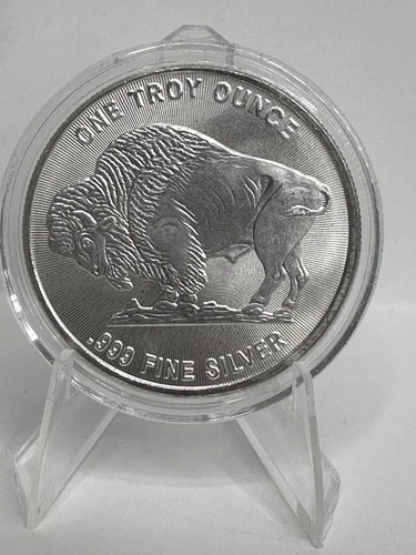 1 Troy oz Buffalo .999 Fine Silver Round