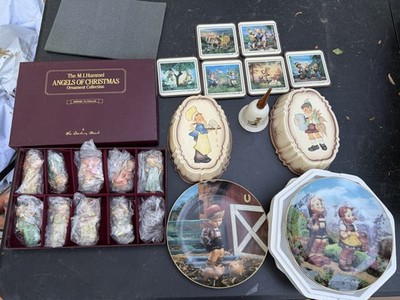 Huge M.J. Hummel Lot Plates Ornaments Danbury Mint Coasters Bell Goebel