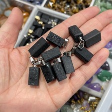 3pcs Black Tourmaline Crystal Gemstone Pendant Healing Protection Necklace