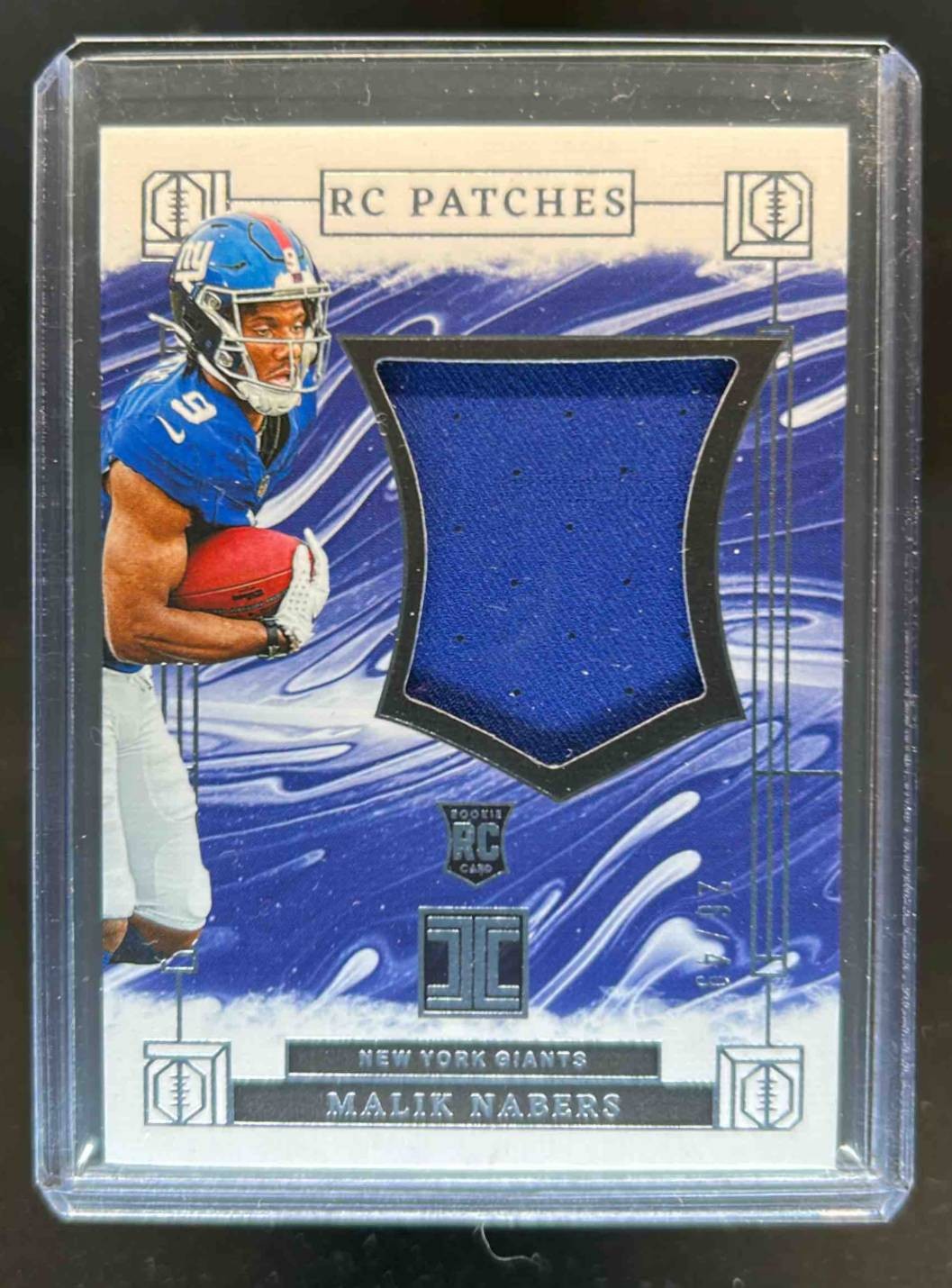 2024 Impeccable Malik Nabers RC Logo Patch Jersey Rookie #/49