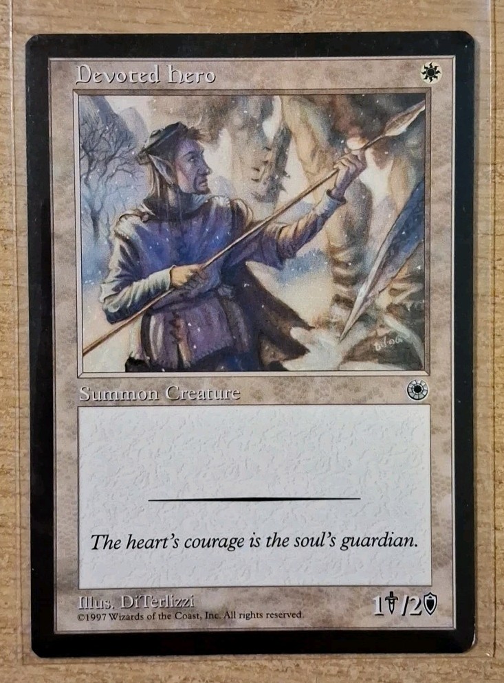 1997 MAGIC THE GATHERING PORTAL DEVOTED HERO TD25 