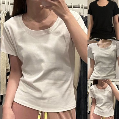Comfortable Women's Solid Color Short Sleeve T Shirt for a Relaxed Summer Look