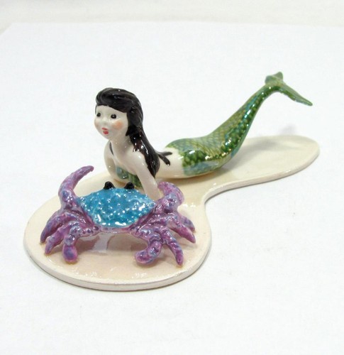 Vintage Hagen Renaker Specialty Meerjungfrau am Strand mit Krabbe Figur HR 3363 - Bild 1 von 11