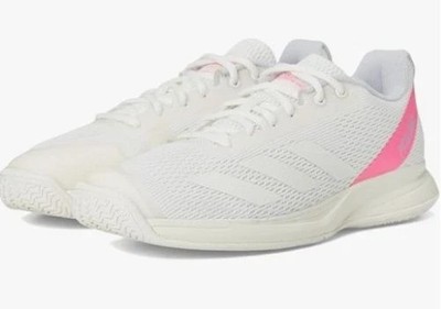 NEW Women's Adidas Courtflash pickleball shoe White/Lucid Pink