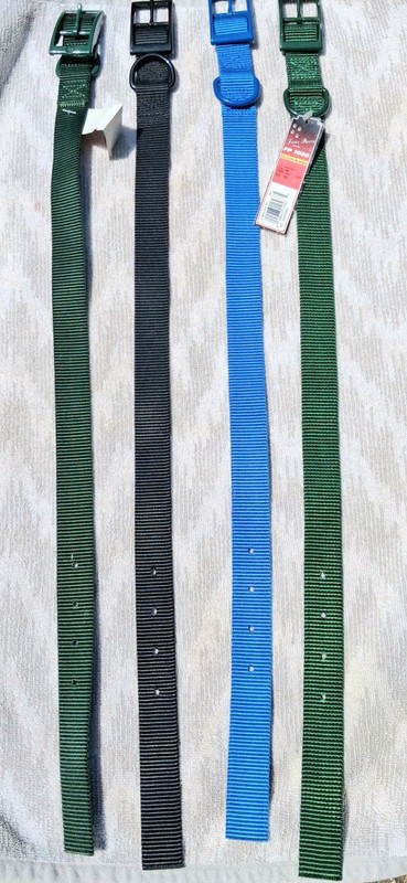 7 Piece Dog Collars/Leashes  20in.NWT, Solid hardware,free ship