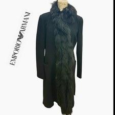 Armani Cappotto lana e pelliccia L