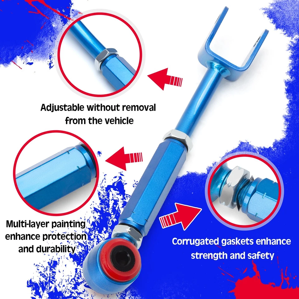 KSP 2pcs Adjustable Rear Camber Arm kit for 350Z 370Z Altima G35 G37 Sedan Coupe - Image 3 of 4