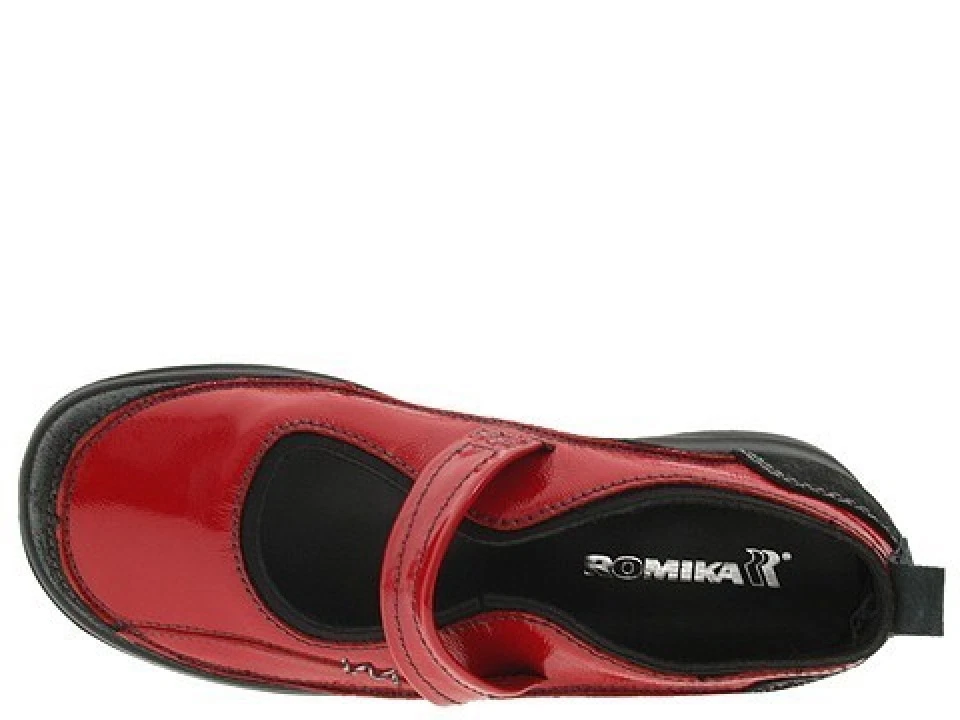 Tamancos sapatos Romika Oslo 38 vermelho patenteado 36 5 - Imagem 2 de 3