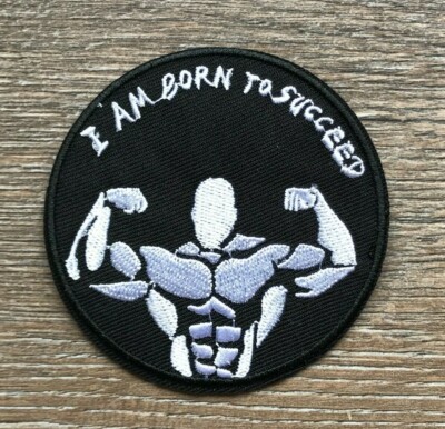 Born To Succeed PATCH Aufnäher Bügelbild Bodybuilding