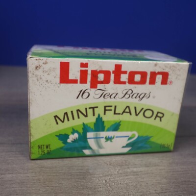 Vintage Lipton Mint Flavor Tea   Sealed Box 1970s   Rare Discontinued Flavor