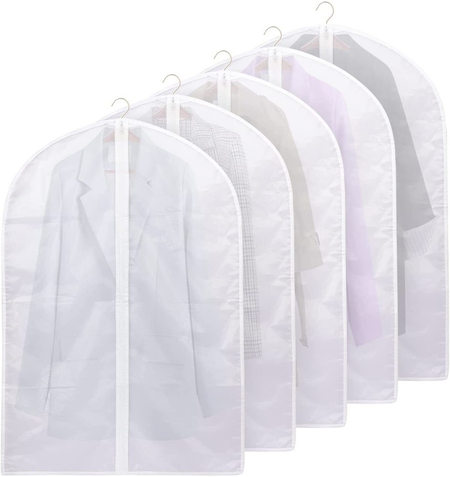 4pcs Suit Cover Bag Mens&Womens Garment Travel Zipped 60*120cm Dress