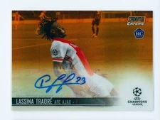 2020-21 Lassina Traore Topps Stadium Club Chrome Orange Autographed Rookie 2/25