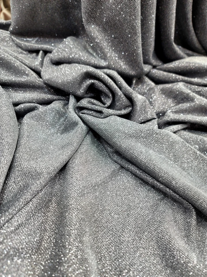 Серебряный блестящий эластичной ткани на ярд для платье выпускного вечера свадебный блеск для выпускного платья - Изображение 4 из 4