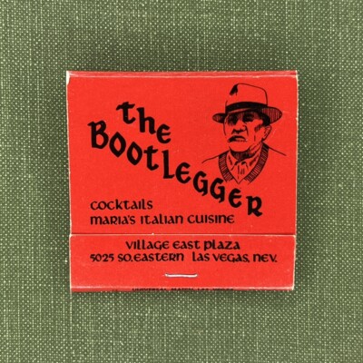 Vintage Matchbook Cover The Bootlegger Restaurant Las Vegas Nevada Matches