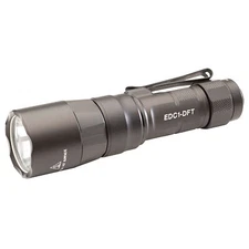 Surefire EDC-1-DFT Flashlight 650 Lumen High/Low Output Waterproof Aluminum Gray