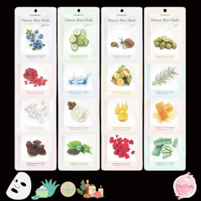Korea [Foodaholic] Nature Facial Mask Assorted Pack Sheet K-Beauty