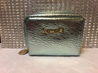 BENEFIT Metallic Blue kleine Make Up Kosmetiktasche BRANDNEU