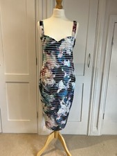 Lipsy Dress Women’s Size 12 Bodycon Midi Flowers Party Christmas