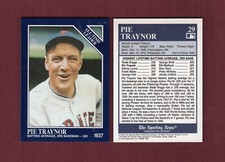 #29 PIE TRAYNOR, 1937 Pittsburgh Pirates ~ 1994 Megacards/TSN Conlon color card