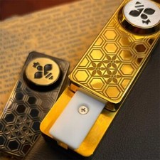 EDC Fidget Slider Bee with Crown Stainless Steel Mechanical Push Fidget Toy Gift