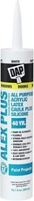 DAP ALEX PLUS 10.1 oz. Clear Acrylic Latex Caulk Plus Silicone, Long lasting NEW