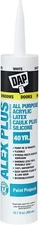 DAP ALEX PLUS 10.1 oz. Clear Acrylic Latex Caulk Plus Silicone, Long lasting NEW