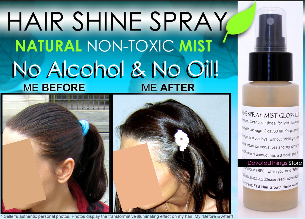 BEST HAIR SHINE SPRAY MIST GLOSS CLEAR NO OIL NO ALCOHOL