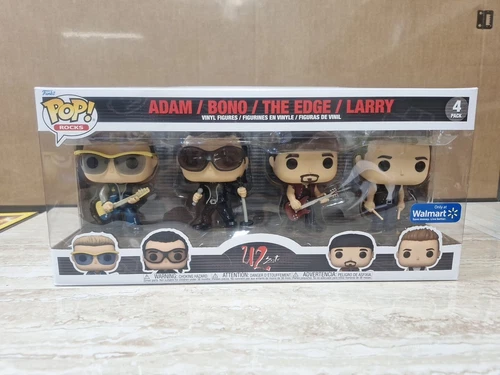 Funko POP Rocks Vinyl U2 ZOO TV 4-PACK Adam+Bono+The Edge+Larry Walmart New!