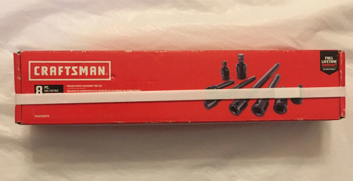 CRAFTSMAN CMMT99279 8 Piece Set Pinless Impact Tool Accessory Set