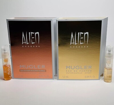 Thierry Mugler ALIEN GODDESS Eau de Parfum & Intense EDP Samples .04 oz/1.2ml ea