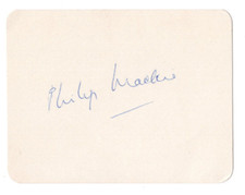 Philip Mackie Signed Card 1962 /Autographed British Screenwriter