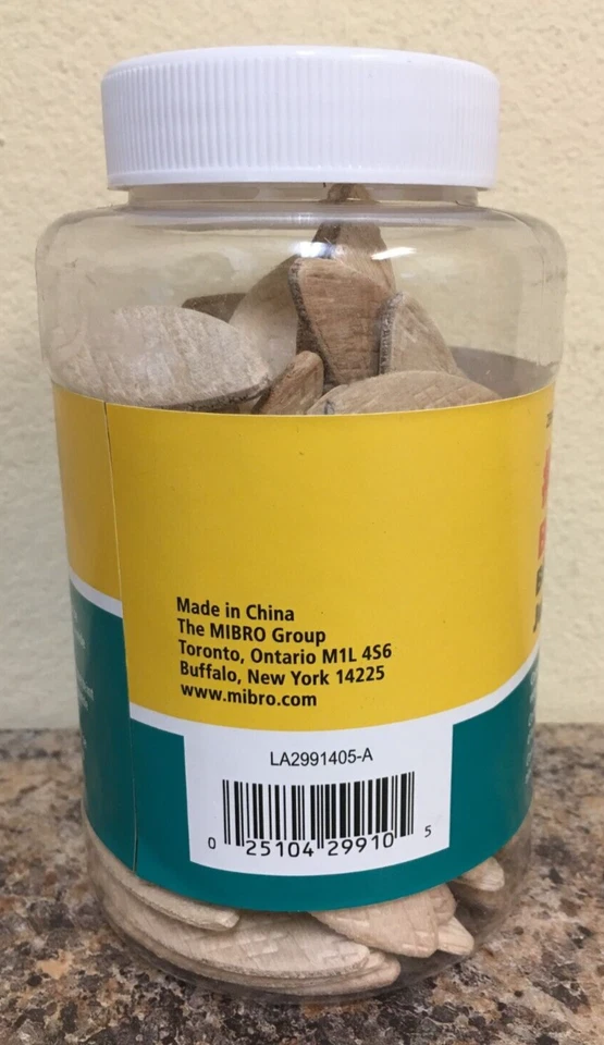 Wolfcraft 2991405 #10 Compressed Wafer-Shaped Wood Joining Biscuits 125 Pc. Jar - Изображение 4 из 4