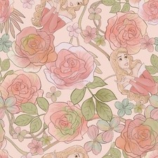 Disney Princess Sleeping Beauty Aurora Floral 100 Cotton Fabric by The Yard