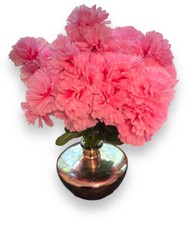 Floral Garden Pink Carnations Artificial Bouquets Fake Silk Plants Arrangement