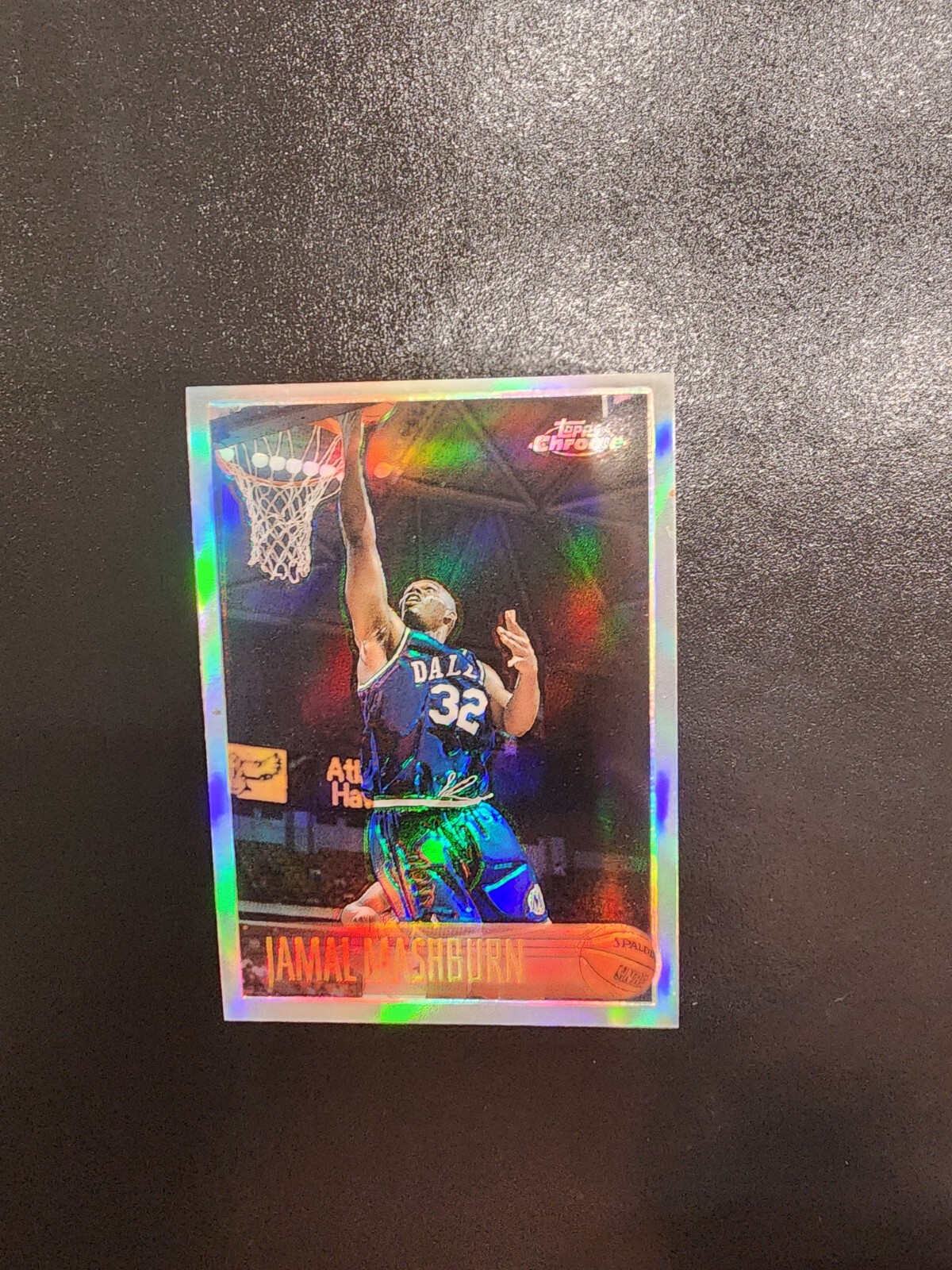 1996 97 TOPPS CHROME BASKETBALL REFRACTOR # 157 JAMAL MASHBURN - SET BREAK!!