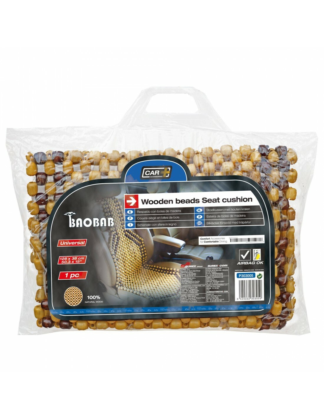 Respaldo asiento delantero bolas de madera P303005