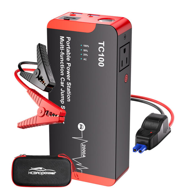 Portable LED 12V 2000A Car Battery Charger Booster Truck Battery Jump Starters