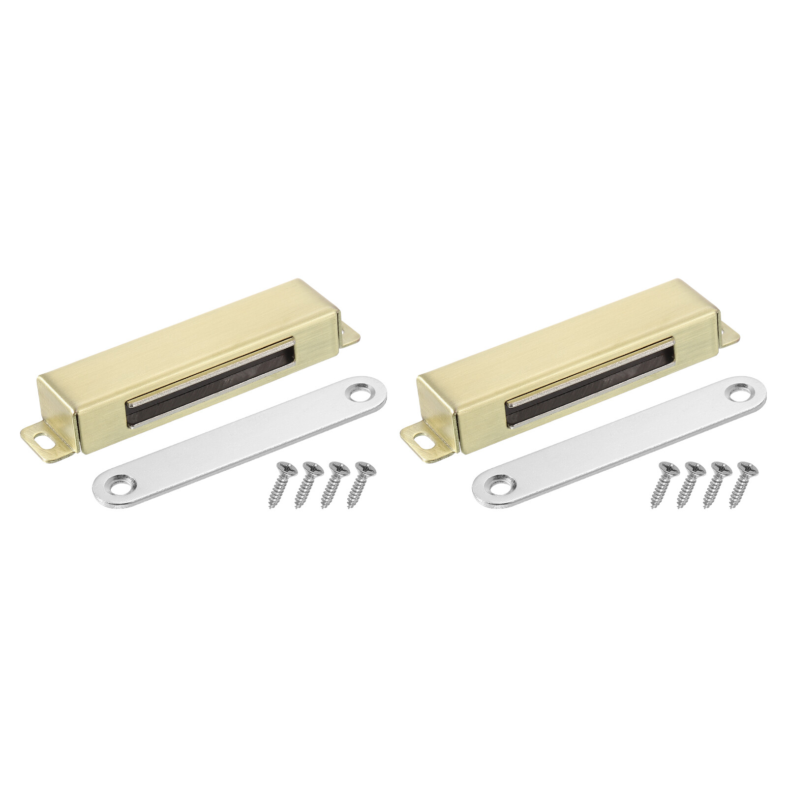 2Pcs Cabinet Magnet Latch, Magnetic Cabinet Catches Hardware, Gold