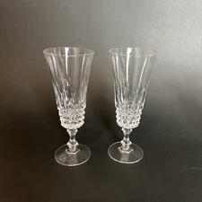 Vintage W.M Dalton 24% French Lead Crystal 2 Champagne Flutes