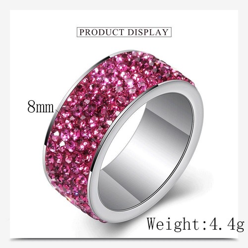 316L High Quality Cubic Zirconia Stainless Steel Ring Fashion Jewelry - Picture 3 of 19