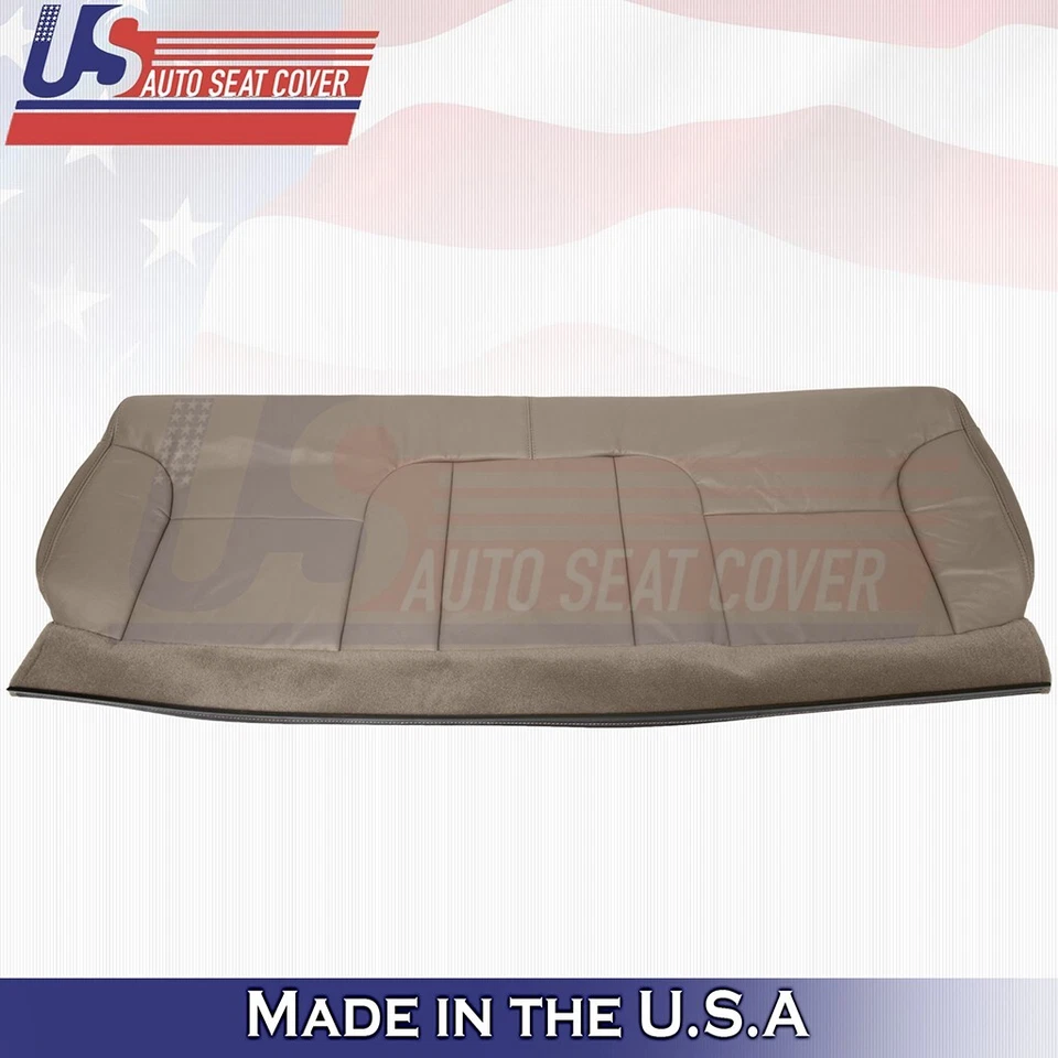 1995 a 1999 para Chevy Silverado banco traseiro parte inferior e superior capa de couro bronzeado médio - Imagem 3 de 4