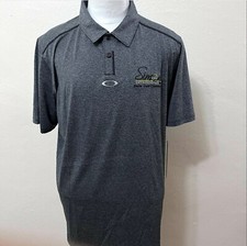 Oakley Hydrolyx Men's Size L Solid Jet Black Regular Fit S/S Athletic Polo Shirt