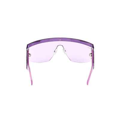 Swarovski SK363 75Z Purple/ Fuchsia Shield Half-Rim Sunglasses