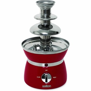 Salton 3 Tier Chocolate Fondue Fountain with 1.5 Pound Capacity, Red (For Parts) - Click1Get2 Offers