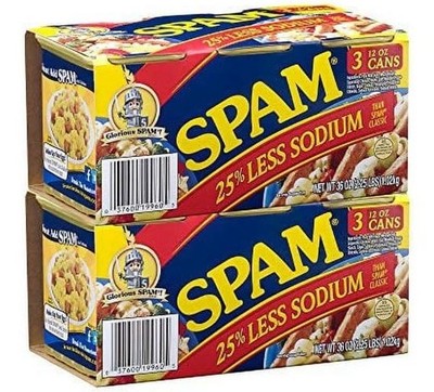 Hormel Spam with 25% Less Sodium, 6 pk./12 oz.