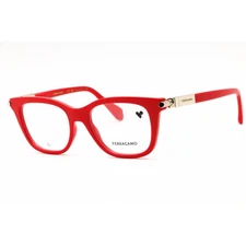 Salvatore Ferragamo Women's Eyeglasses Red Full Rim Square Frame SF2973 600