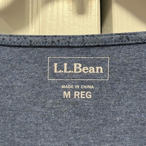 L.L. Bean Women's Long Sleeve V neck Blue Dress MEDIUM - Picture 2 of 6