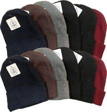 12 Units of Winter Beanies Toboggan Hat Assorted One Size Unisex