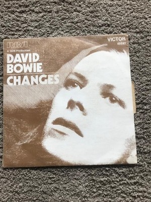 DAVID BOWIE  Changes FRANCE 1972 with TAG / 45 - 7 - single  vinyl very good +++