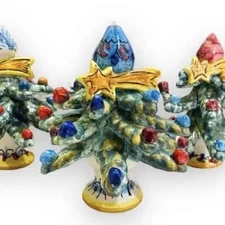 Christmas Tree with Tip, Comet Star and Decorated Balls, Calt Ceramic